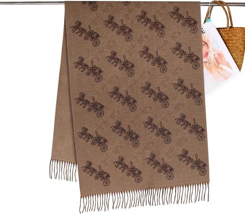 EXTREE Scarfs for Women Pashmina Silky Shawl Wrap for Evening Dressing Blanket Open Front Poncho Cape - Image 2